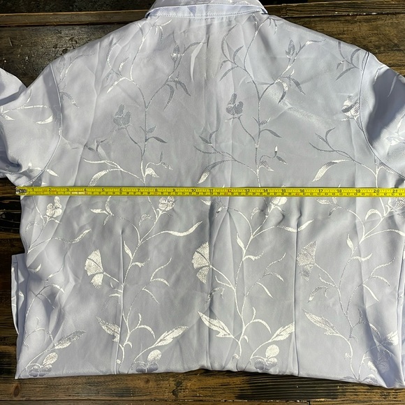 Periwinkle blue blouse size 16 UK (size 12 US) - Picture 9 of 17